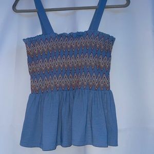 Blue Derek Heart top